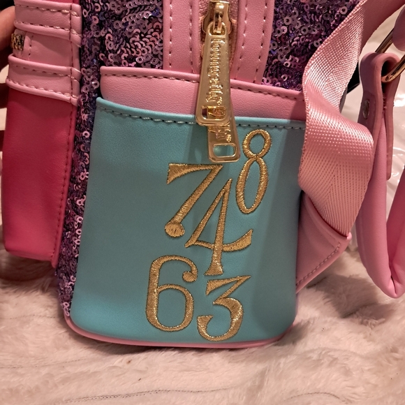 Loungefly Mickey Mouse Main Attraction Its A Small World Backpack (NWT) - Picture 6 of 8